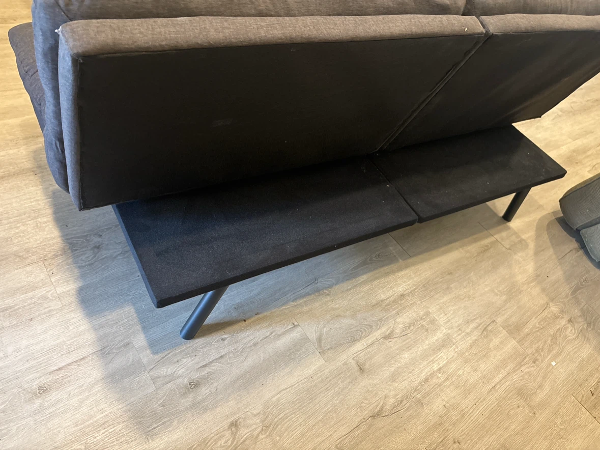 Gray Convertible Futon Sofa - photo 2