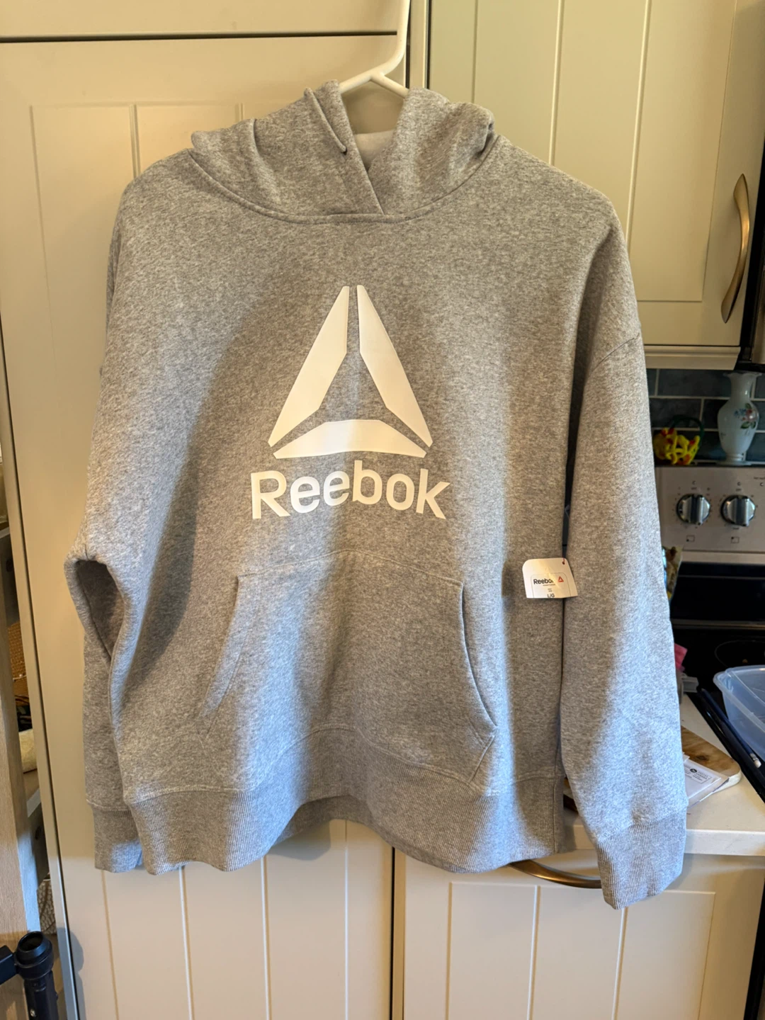 Reebok Grey Hoodie Large