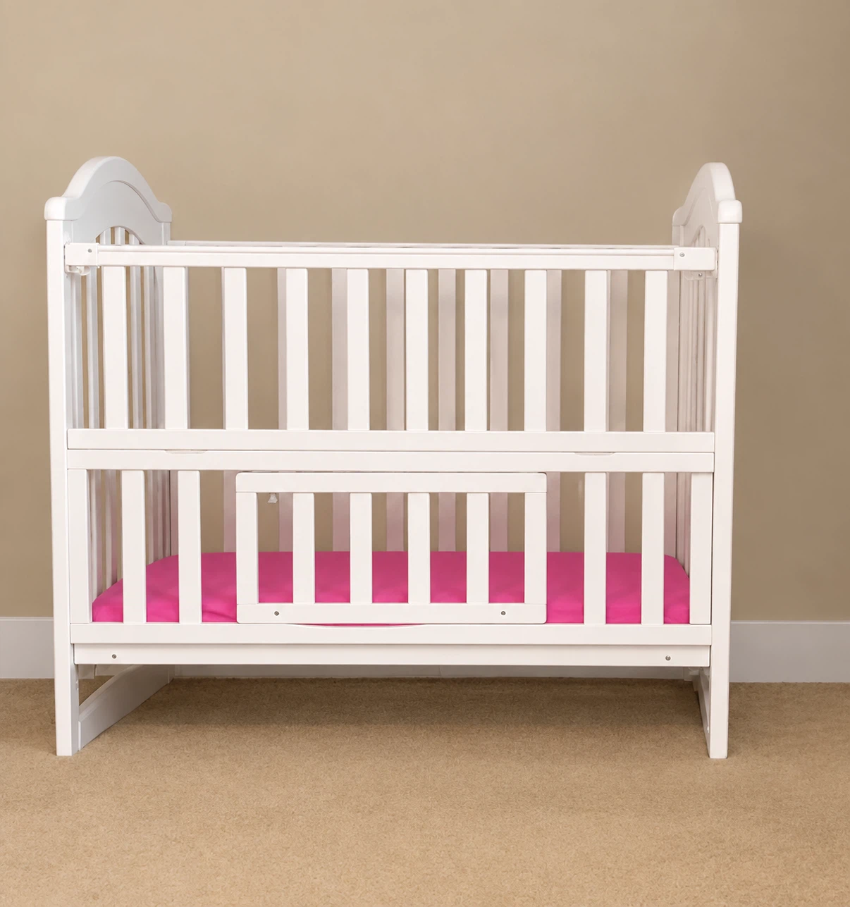 White Wooden Baby Crib