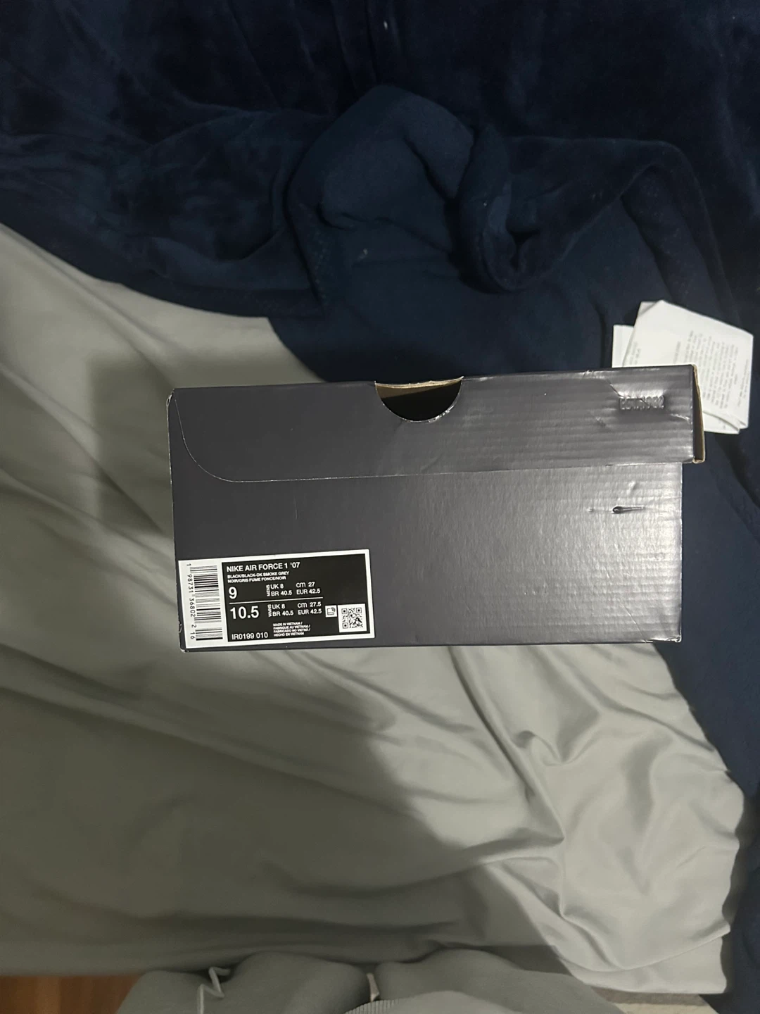Nike Air Force 1 '07 Black/Smoke Grey - photo 3