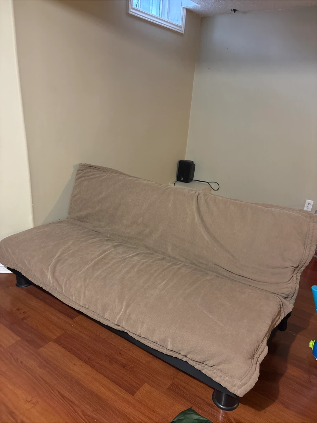 Tan Convertible Futon Sofa