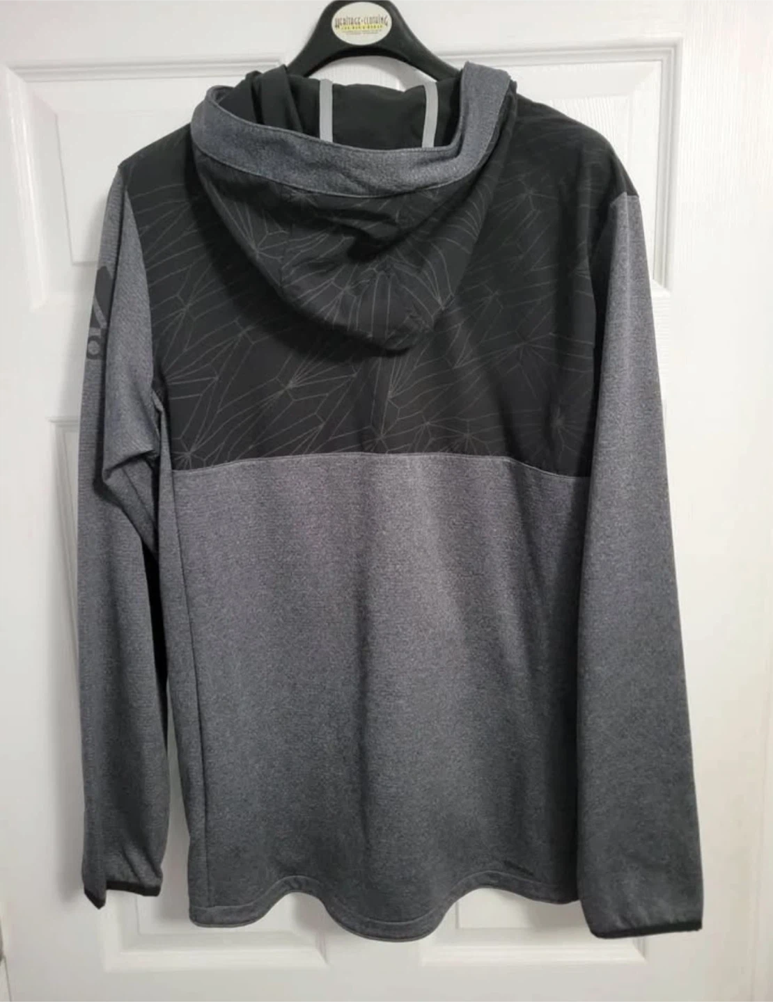 Adidas Men's Grey Geometric Full-Zip Hoodie - photo 2