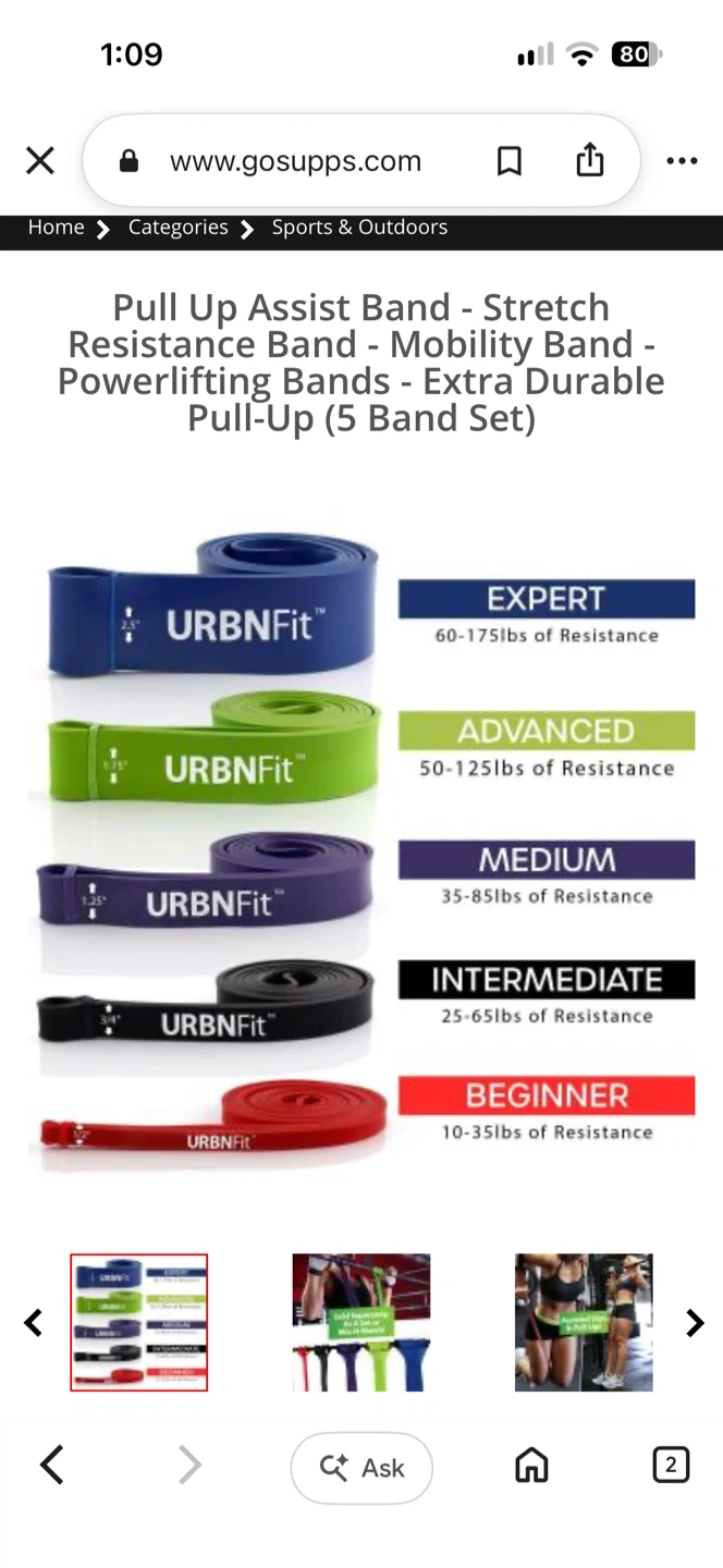 URBNFit Resistance Band Set