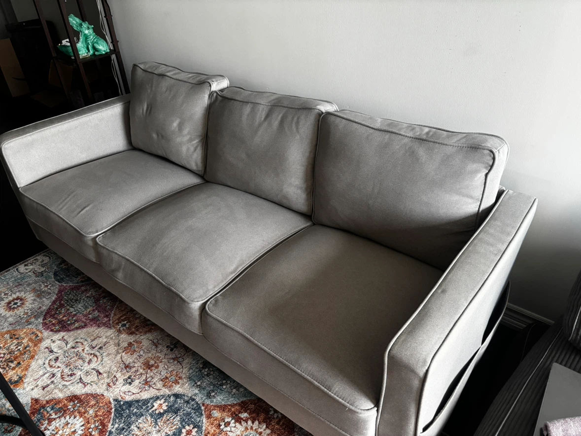 Three-Seater Grey Sofa - photo 2