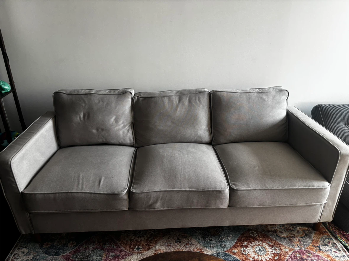 Three-Seater Grey Sofa - photo 3