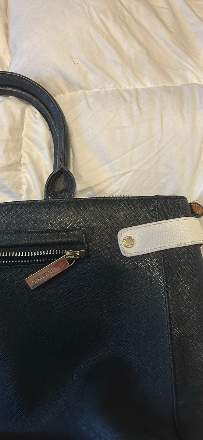 Vintage Danier Black and White Satchel Handbag - photo 5