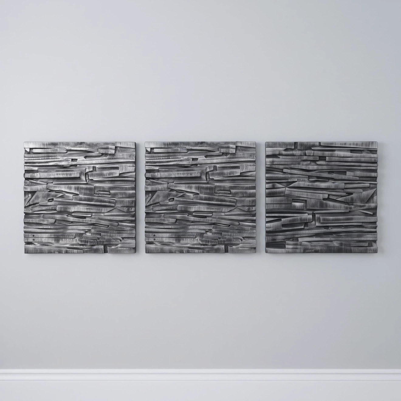 3-Piece Umbra Heavy Resin Textured Wall Art Set – Like New