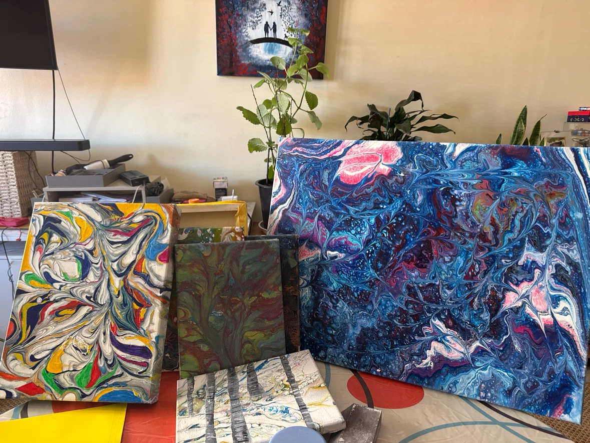 Used canvases for artists