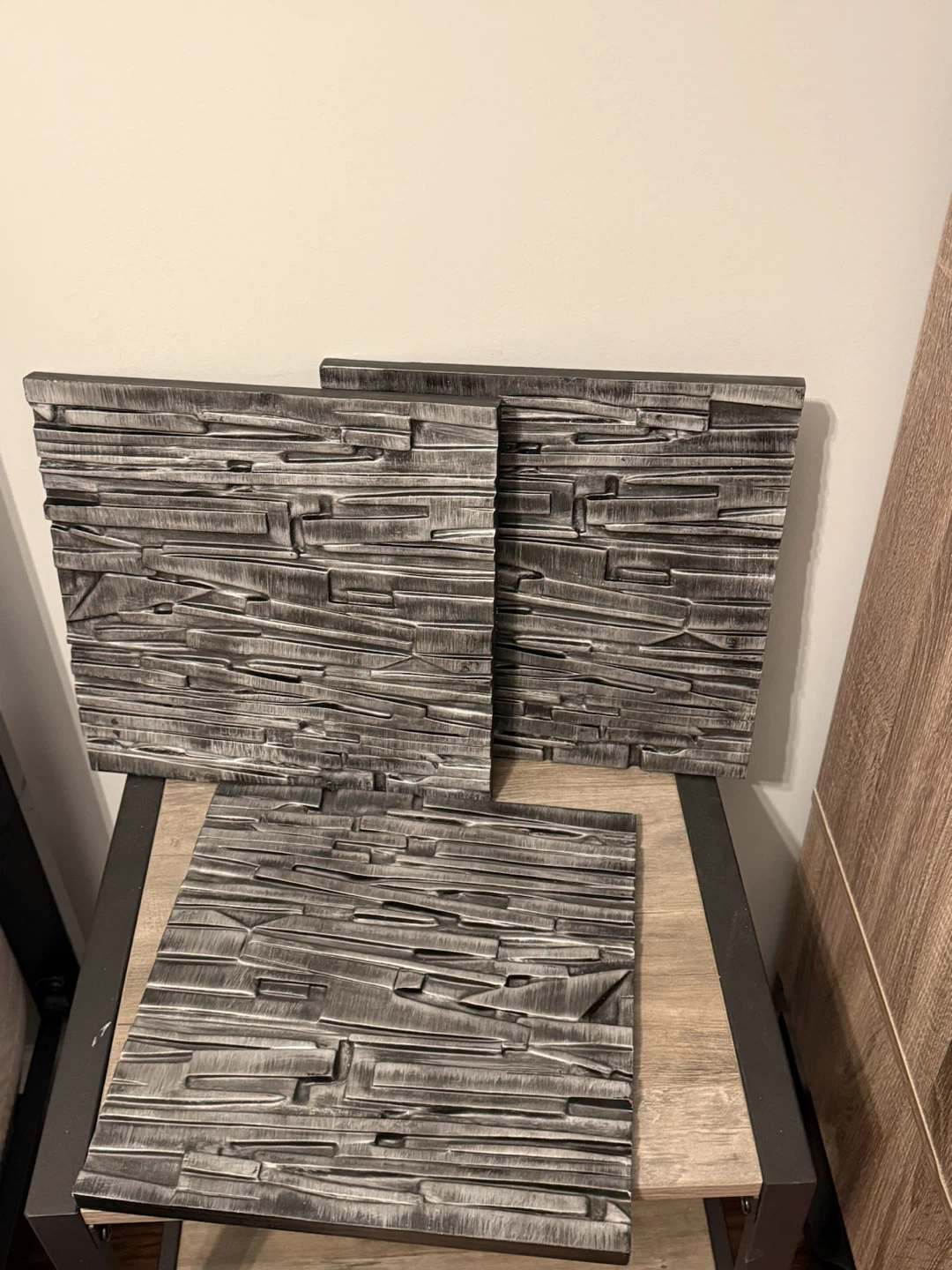 3-Piece Umbra Heavy Resin Textured Wall Art Set – Like New - photo 2