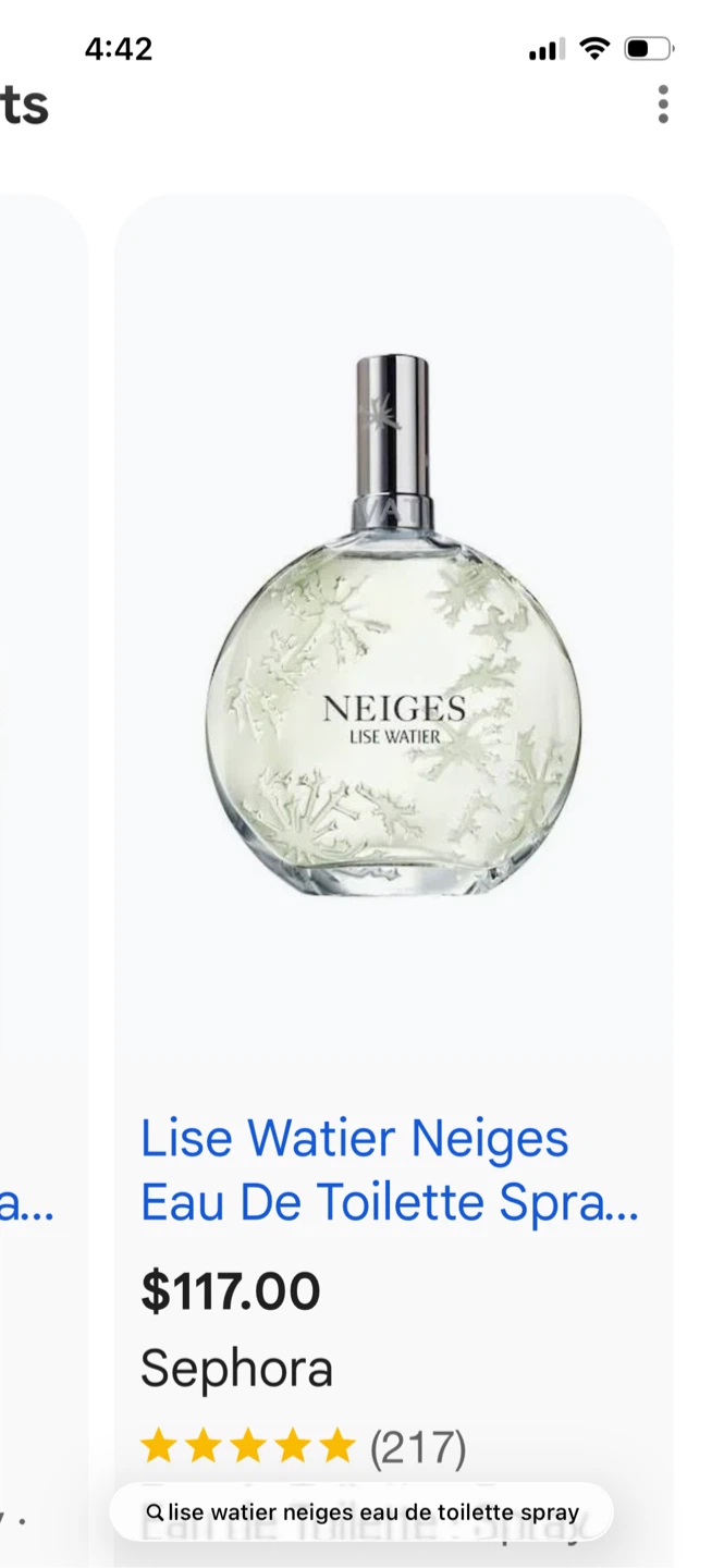 BNIB Lise Watier Neiges Eau de Toilette 100ml - photo 2
