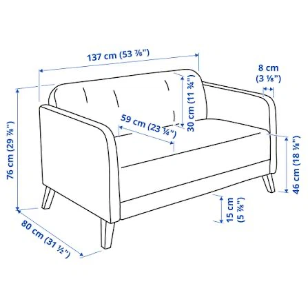 IKEA LINANÄS 2-Seater Sofa – Like New! - photo 4