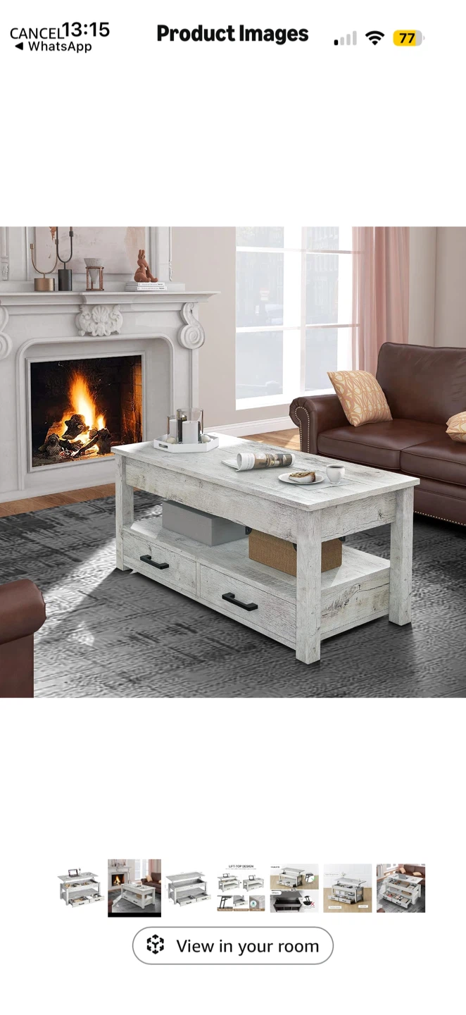 Lift-Top Coffee Table with Storage – Like New! - photo 5