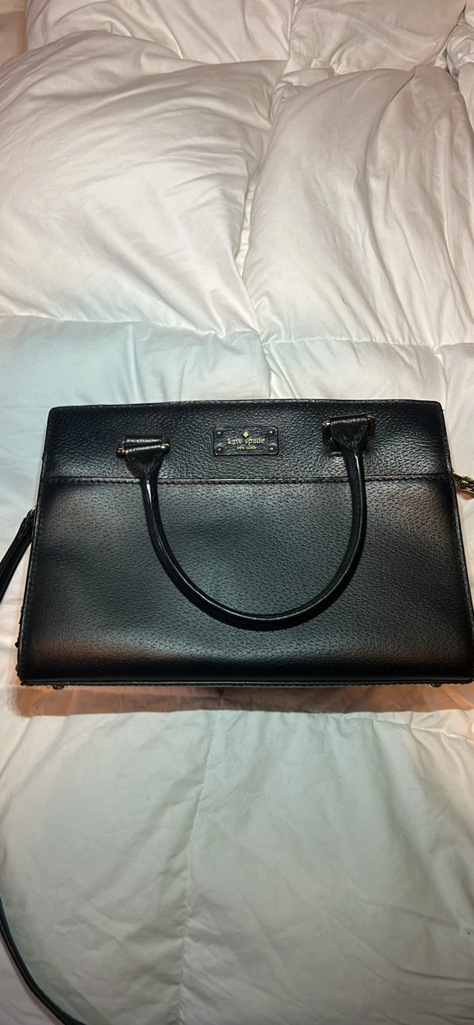 Kate Spade black leather handbag
