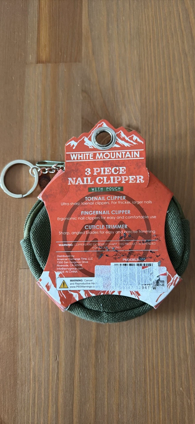 White Mountain 3-Piece Nail Clipper Set with Pouch - photo 2