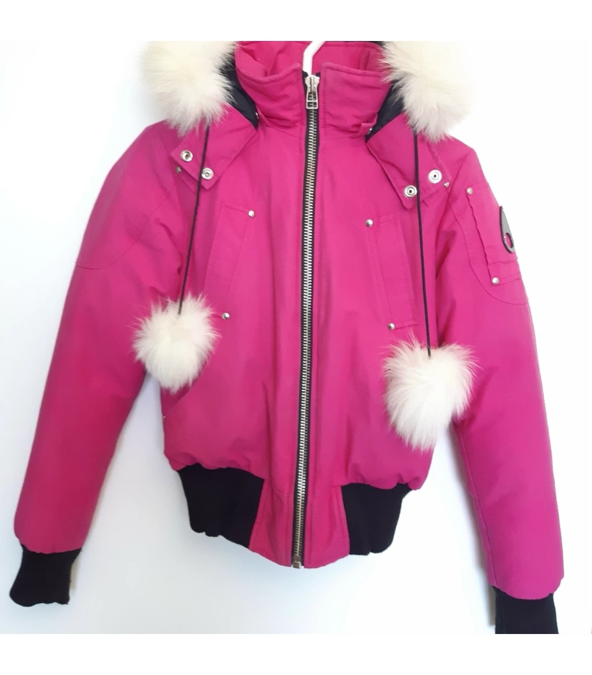 Moose Knuckles Down Filled Pink Bomber Jacket - photo 2