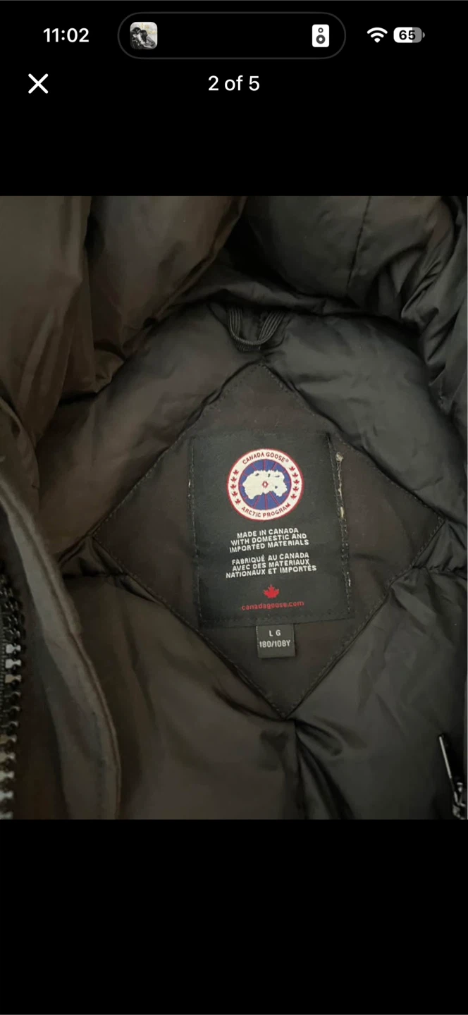 Canada Goose Black Down Jacket Large - photo 2