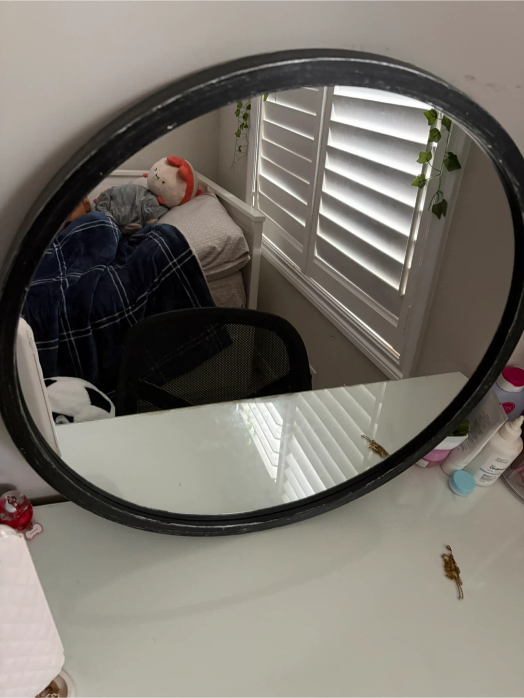 Round Black Wall Mirror - photo 2