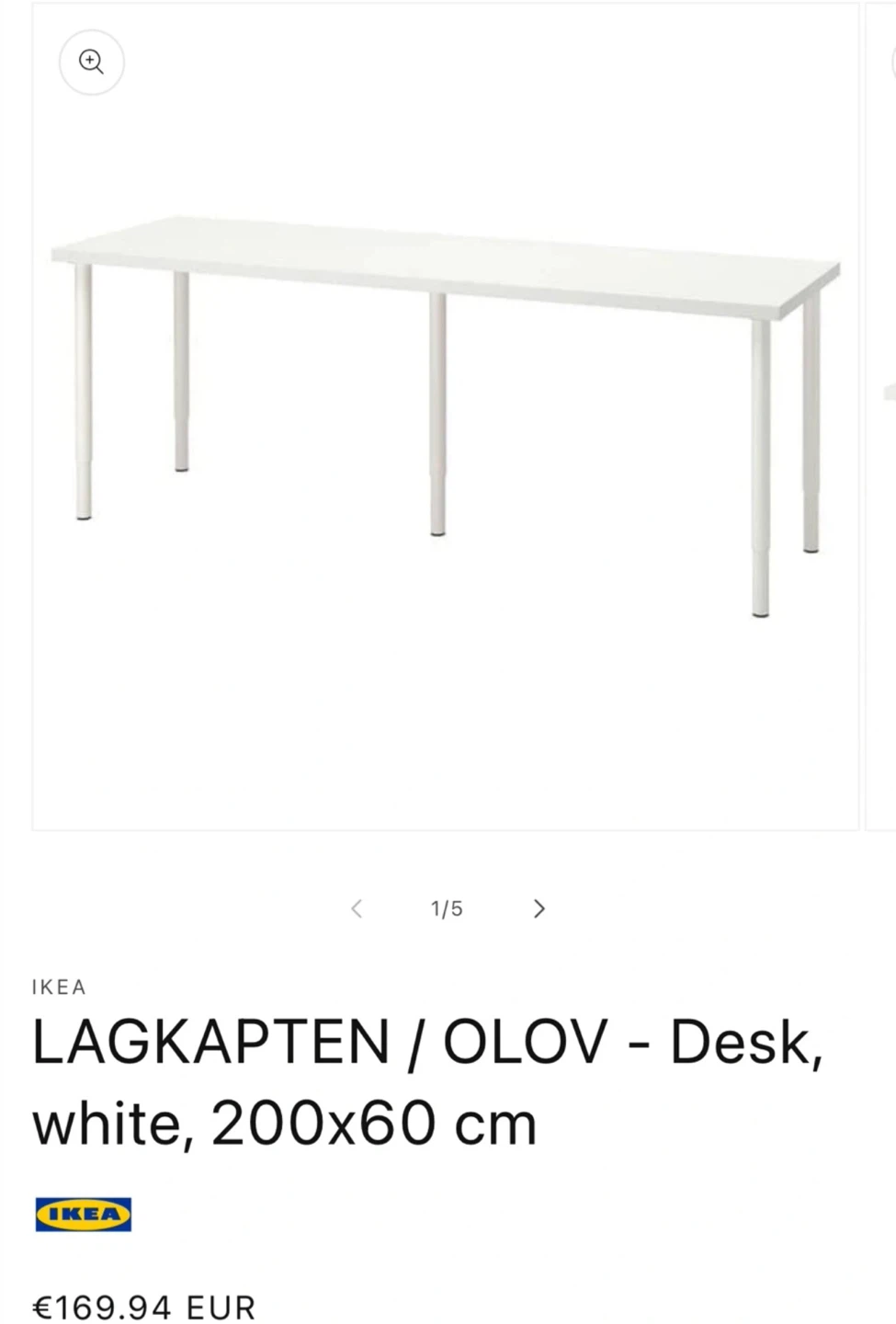 IKEA LAGKAPTEN Desk White - photo 2