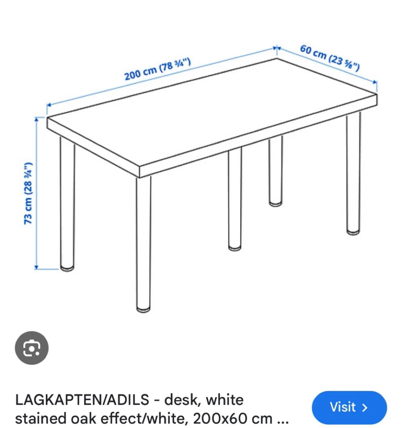 IKEA LAGKAPTEN Desk White - photo 3