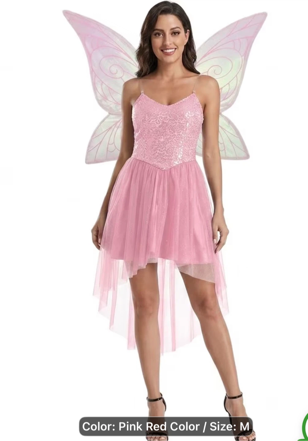 Pink Fairy Cosplay Costume with Wings