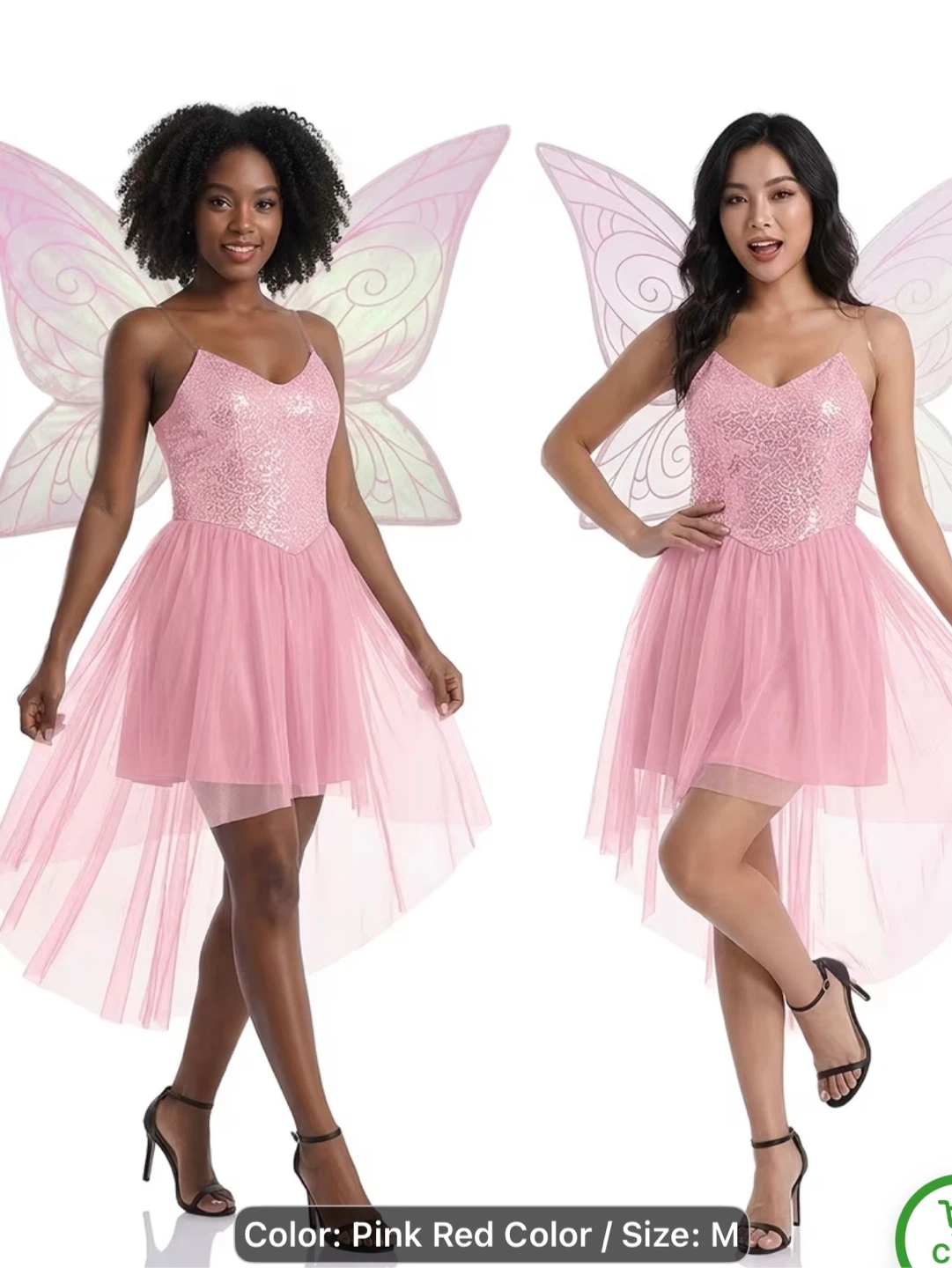 Pink Fairy Cosplay Costume with Wings - photo 2