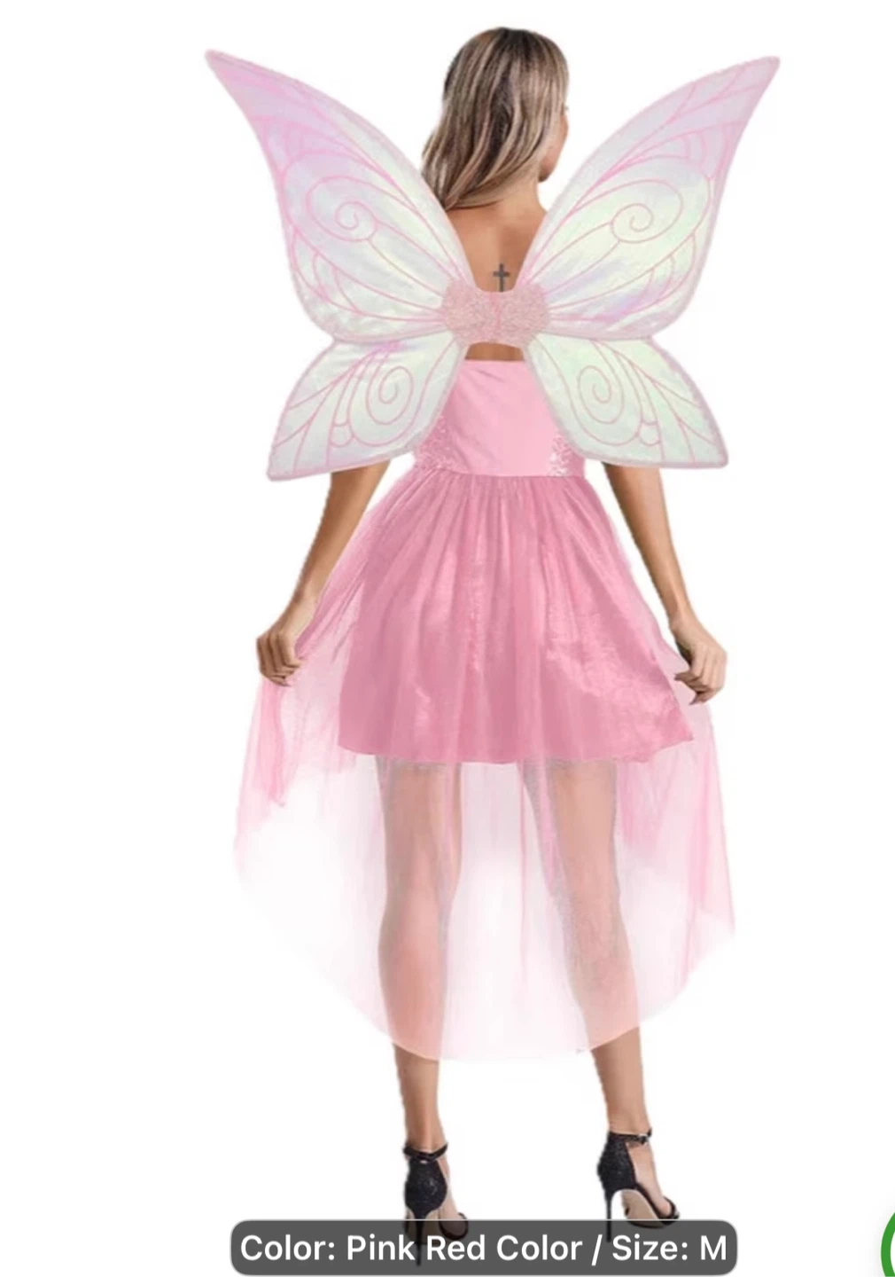 Pink Fairy Cosplay Costume with Wings - photo 3