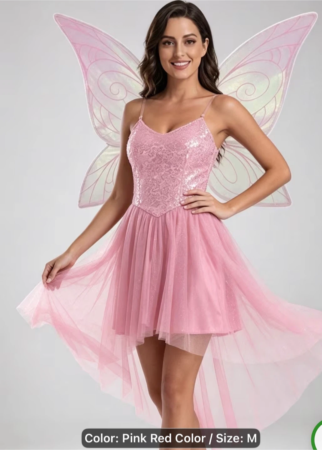 Pink Fairy Cosplay Costume with Wings - photo 4