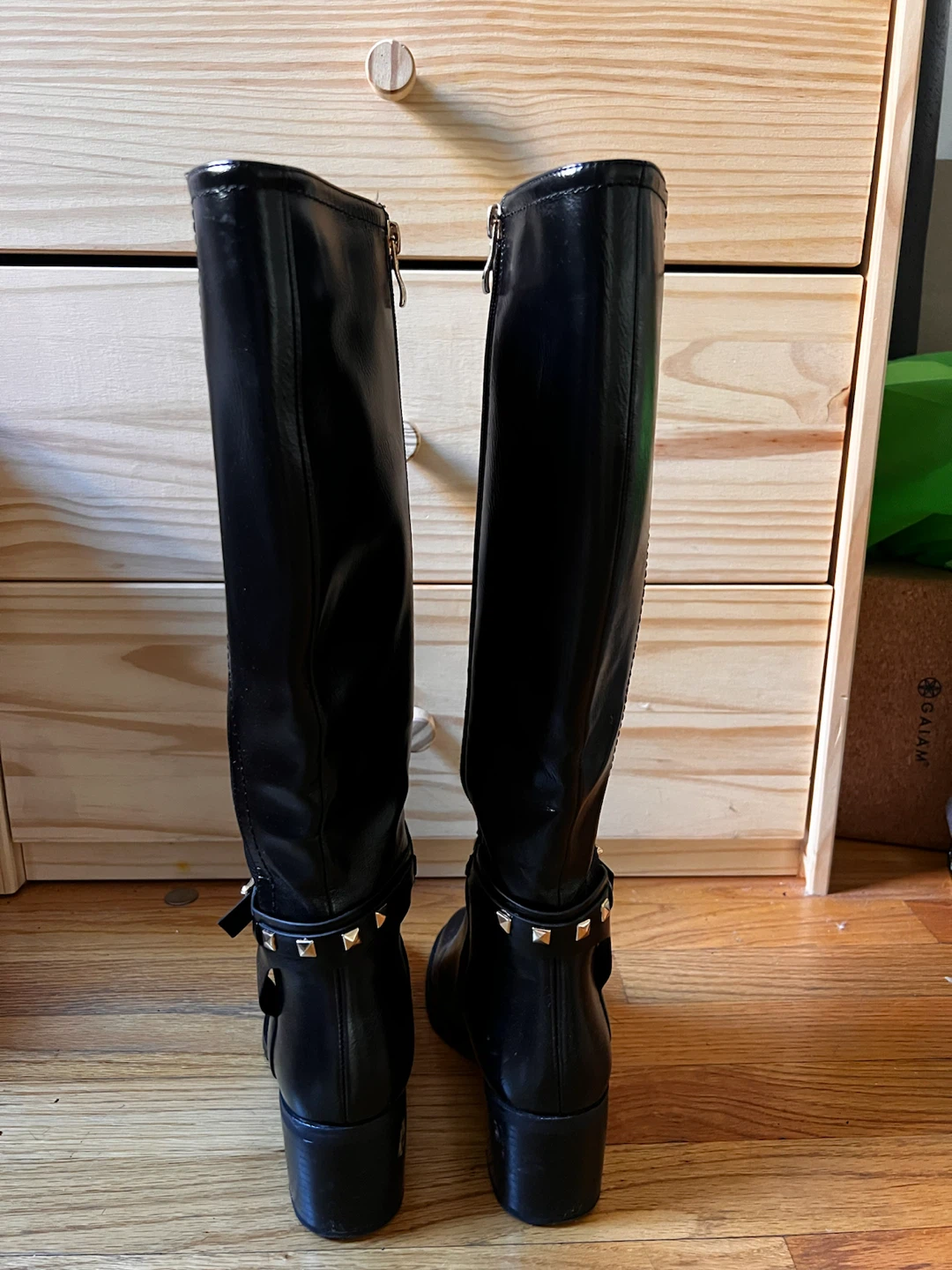 Torgeis Black Studded Knee-High Boots - photo 3