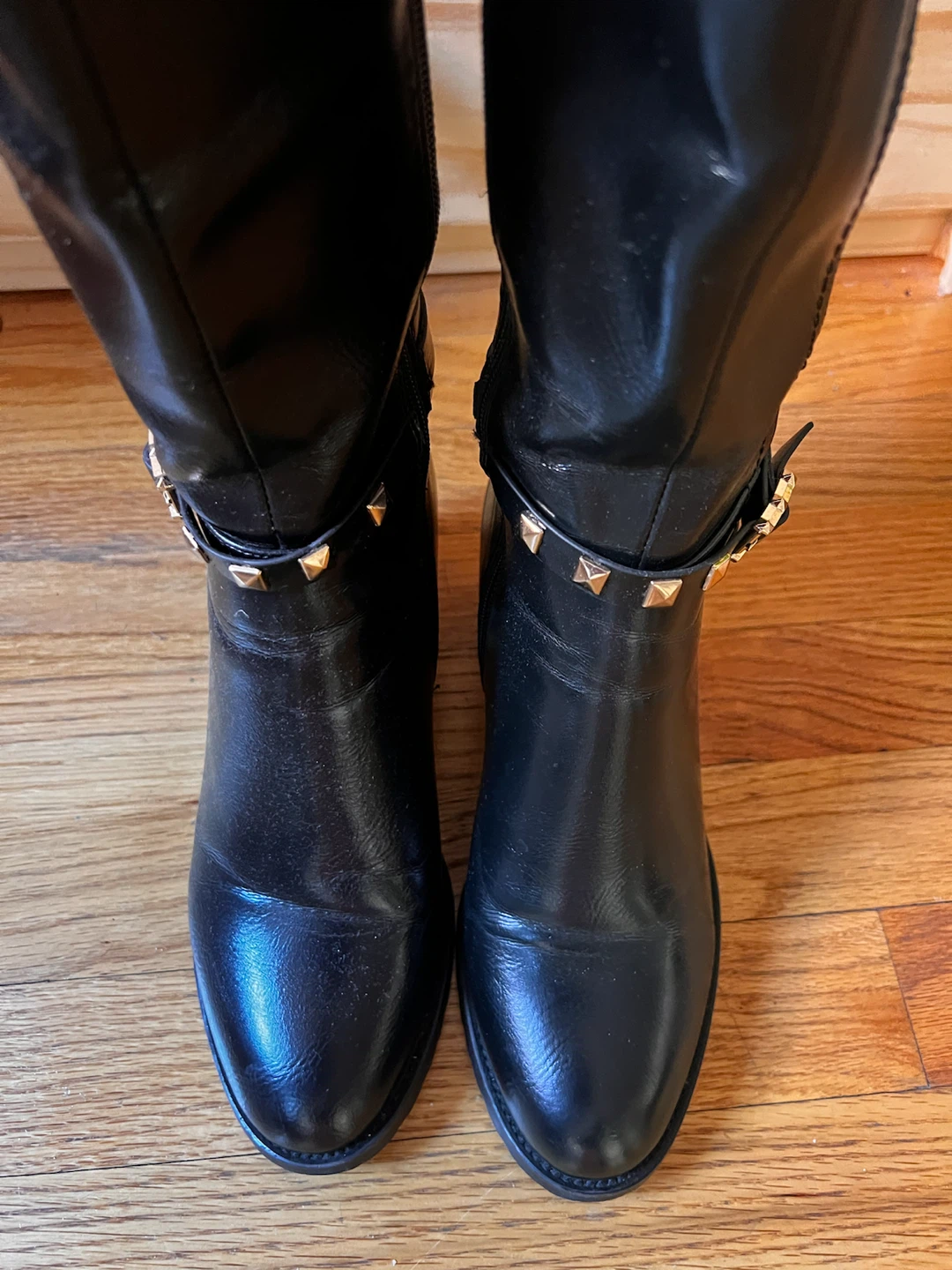 Torgeis Black Studded Knee-High Boots - photo 4