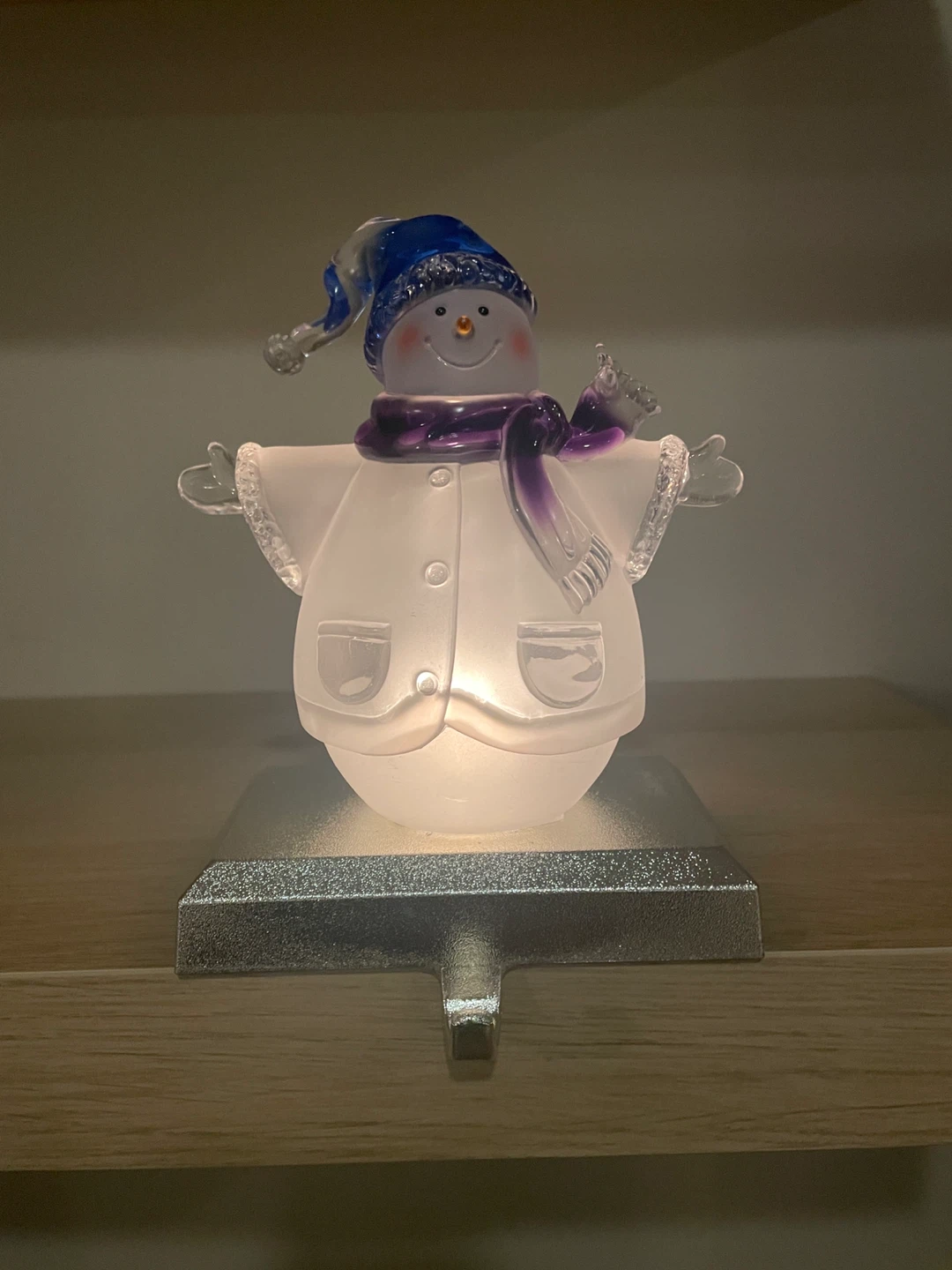 Light-Up Snowman Christmas Stocking Holder