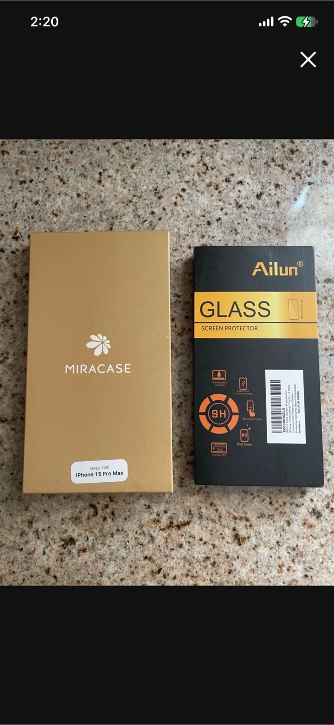 Miracase and Ailun Screen Protector for iPhone 15 Pro Max