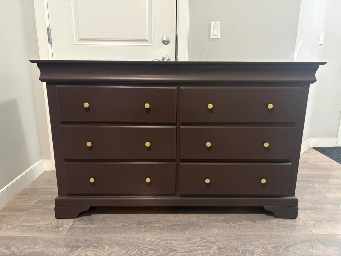 Dark Brown Six-Drawer Dresser - photo 2