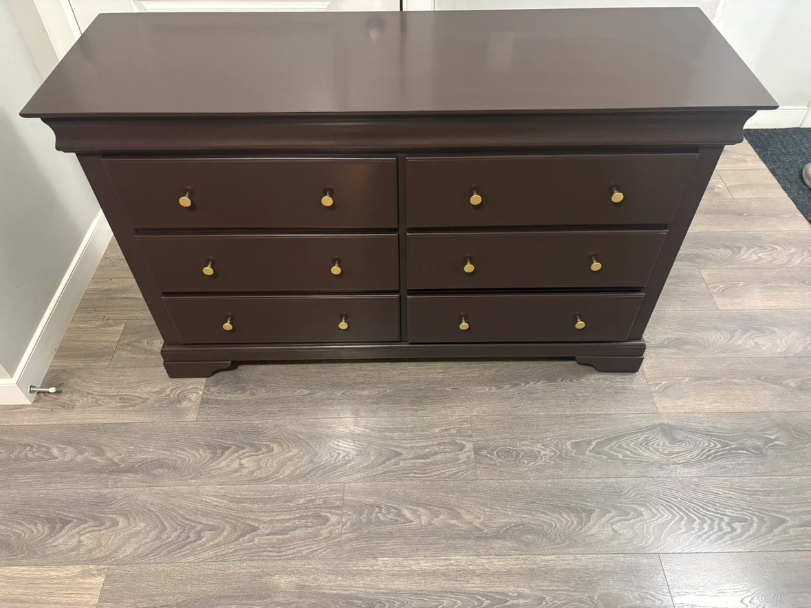 Dark Brown Six-Drawer Dresser - photo 3