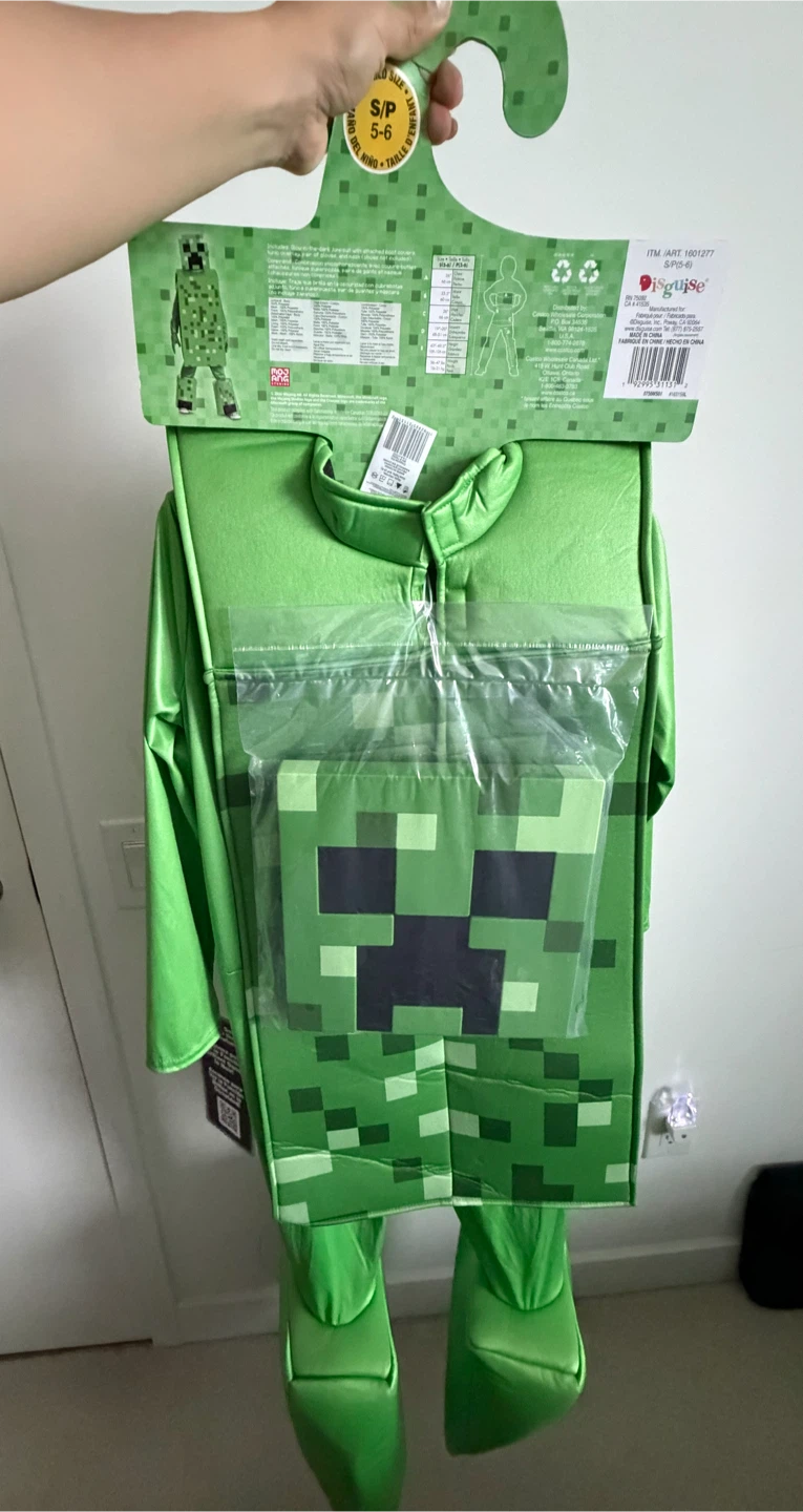 Minecraft Creeper Prestige Costume Size 5-6 - photo 2