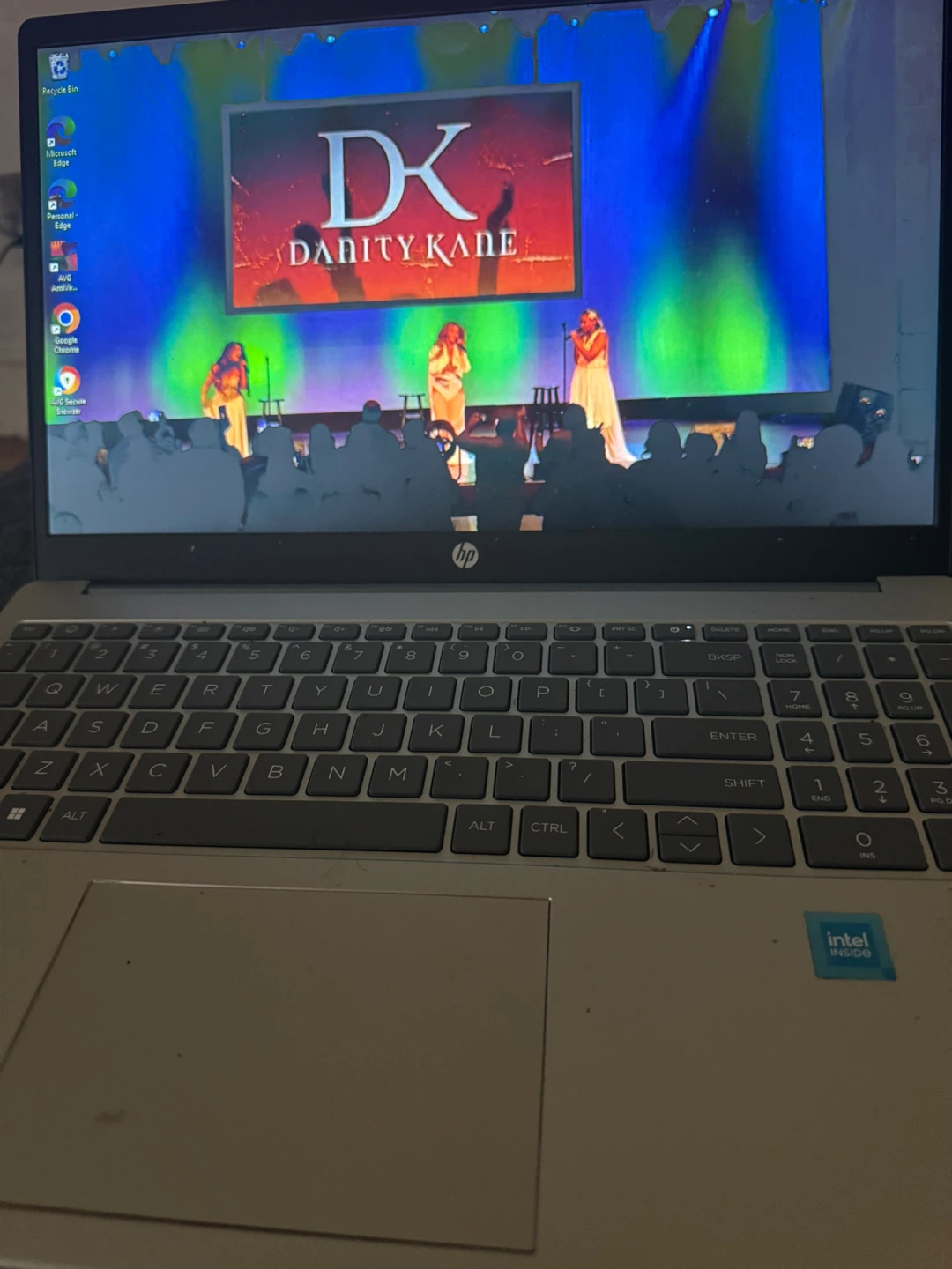 HP Laptop with Intel Inside it also is touch screen.