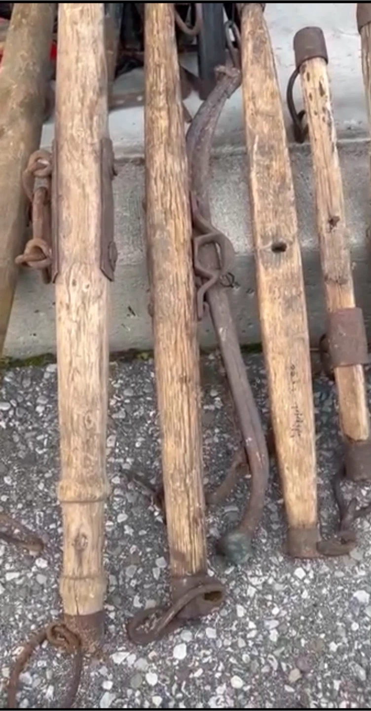 Vintage Farm Antique Wooden Ox Yoke and Doubletrees