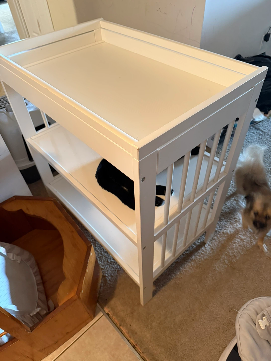 Changing Table & wooden rocking crib