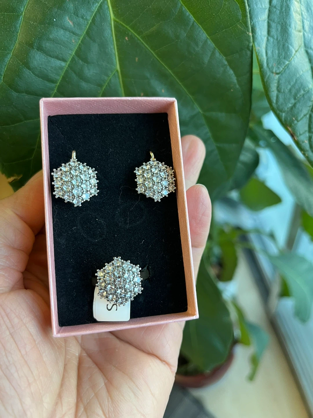 Diamond cut Zircon floral cut jewelry set - photo 3