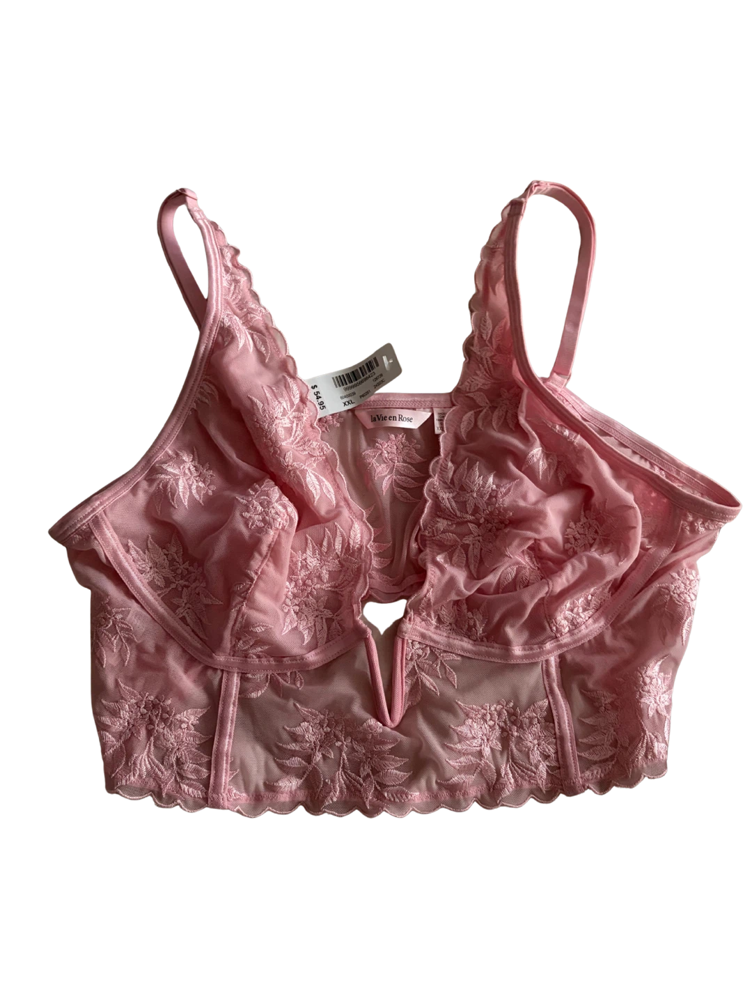 La Vie en Rose pink lace bralette