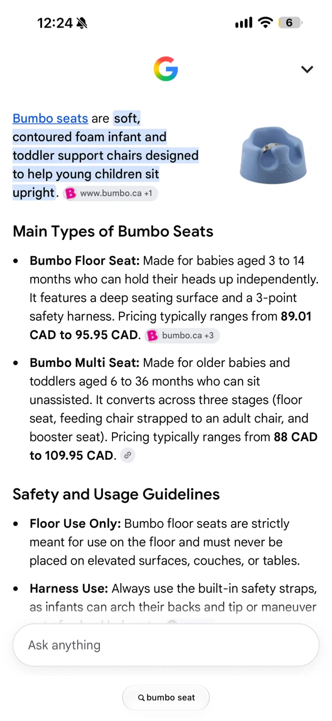 Bumbo Floor Seat in Lime Green with harness - photo 5