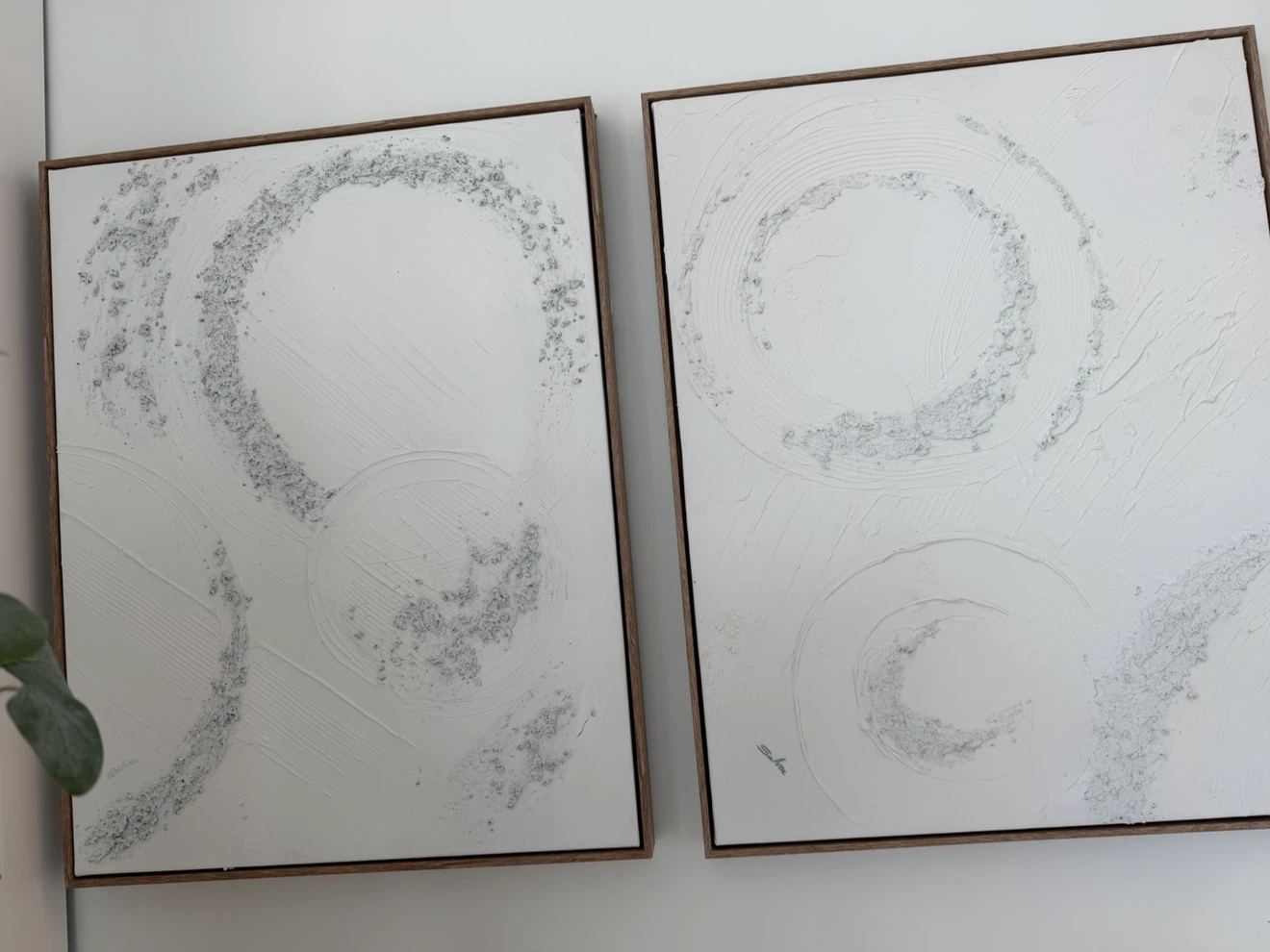Set of Two Textured Abstract Wall Art - photo 3