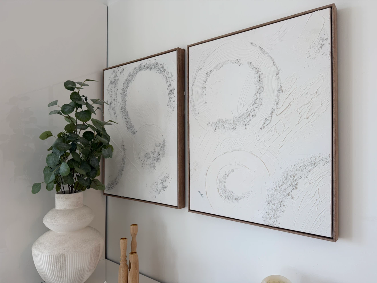 Set of Two Textured Abstract Wall Art - photo 4