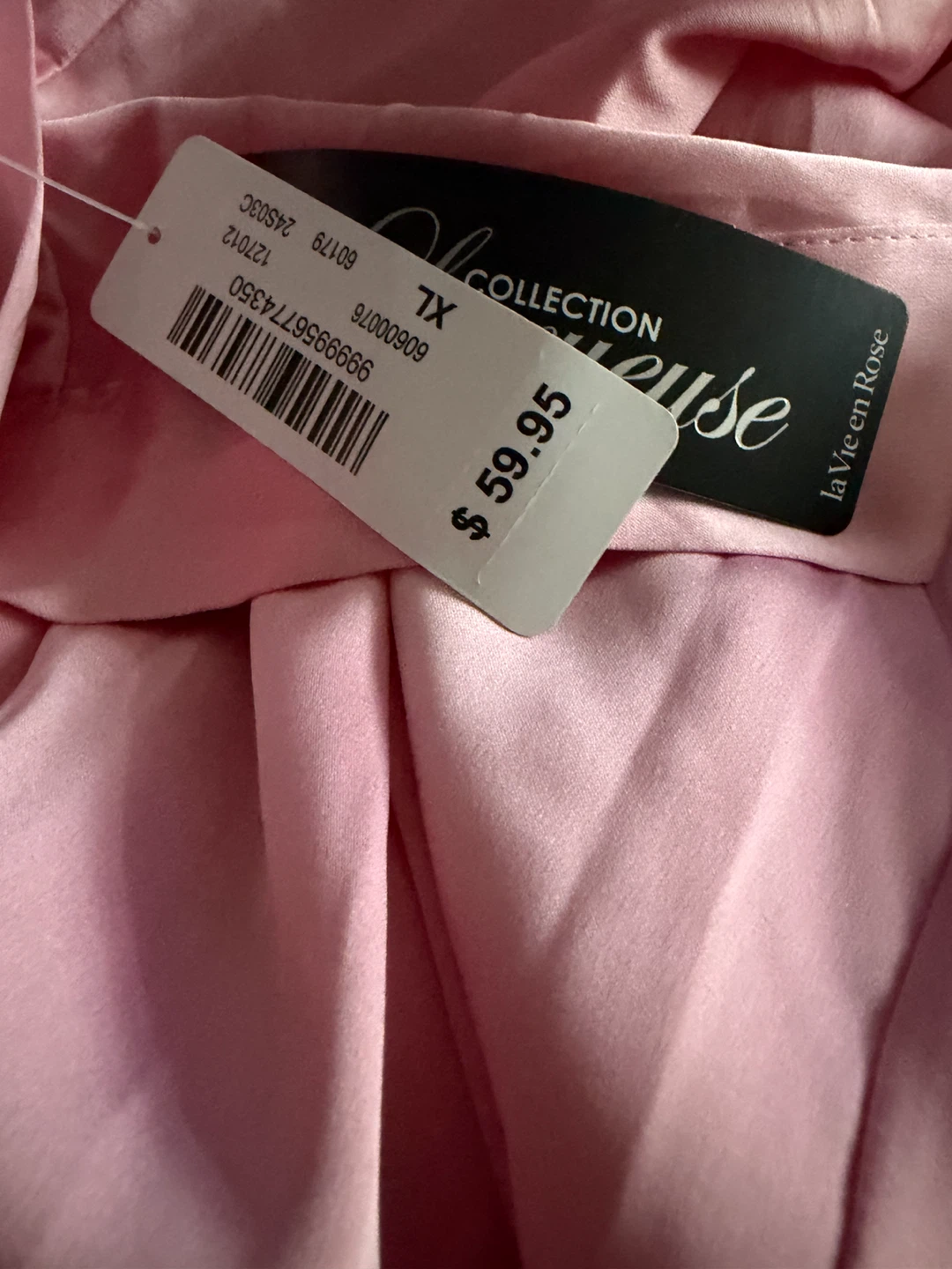 La Vie en Rose Satin Robe - Pink, XL - photo 2