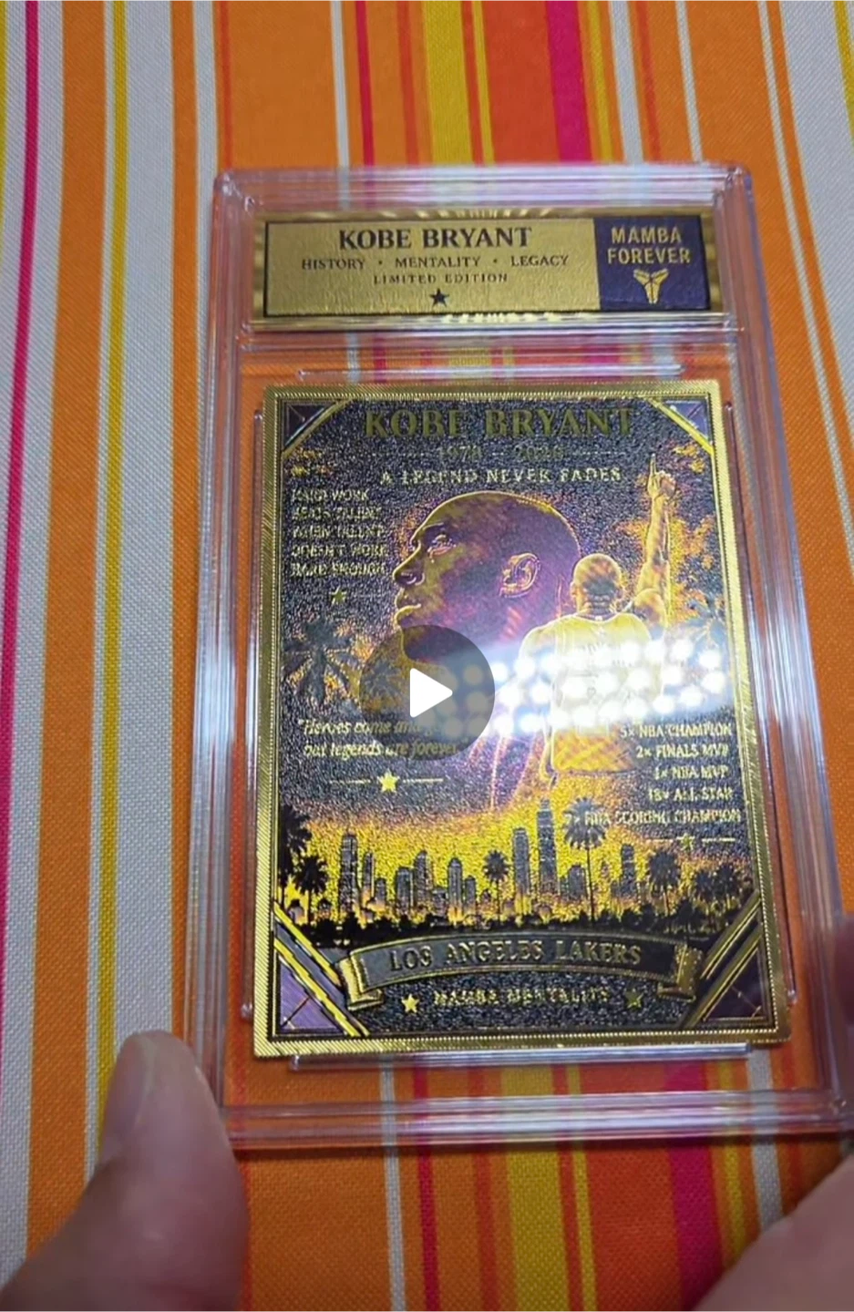 Kobe Bryant Gold Foil Commemorative Card - photo 4