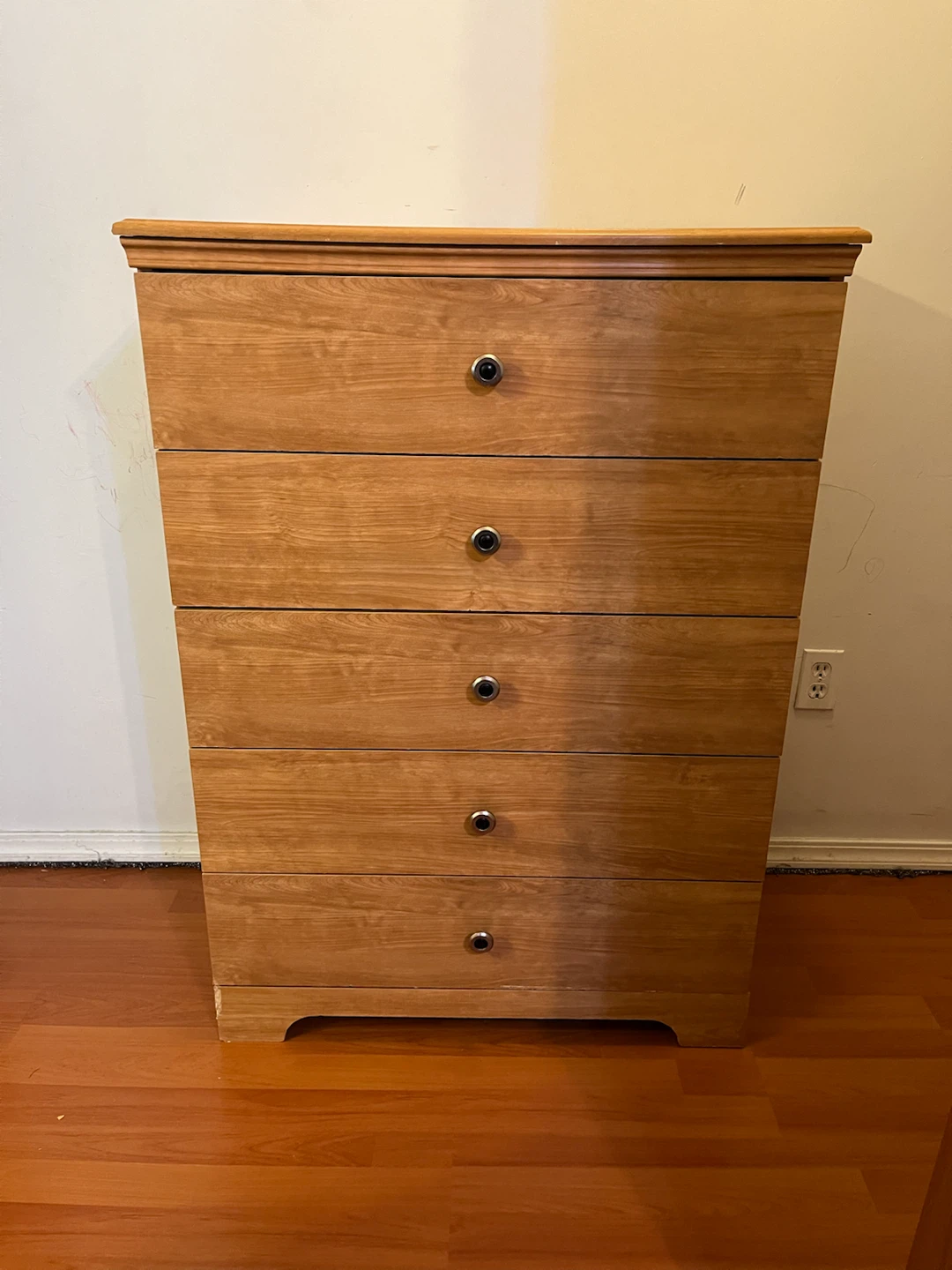 5-Drawer Wood Finish Dresser