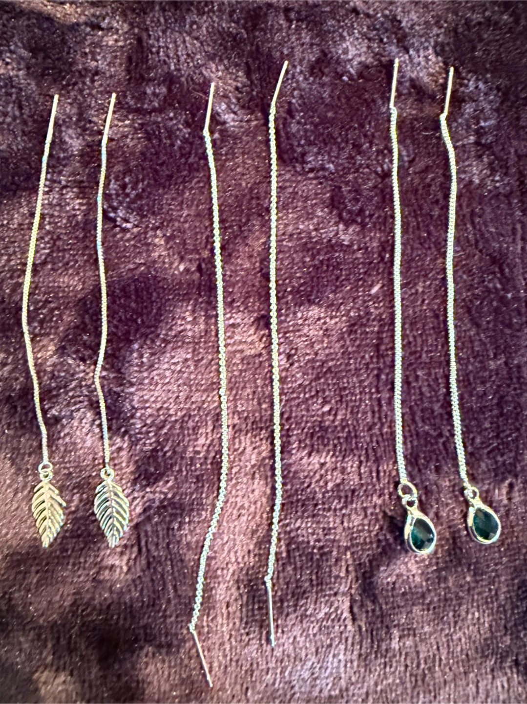 Set of 3 Sterling Silver Threader Earrings
