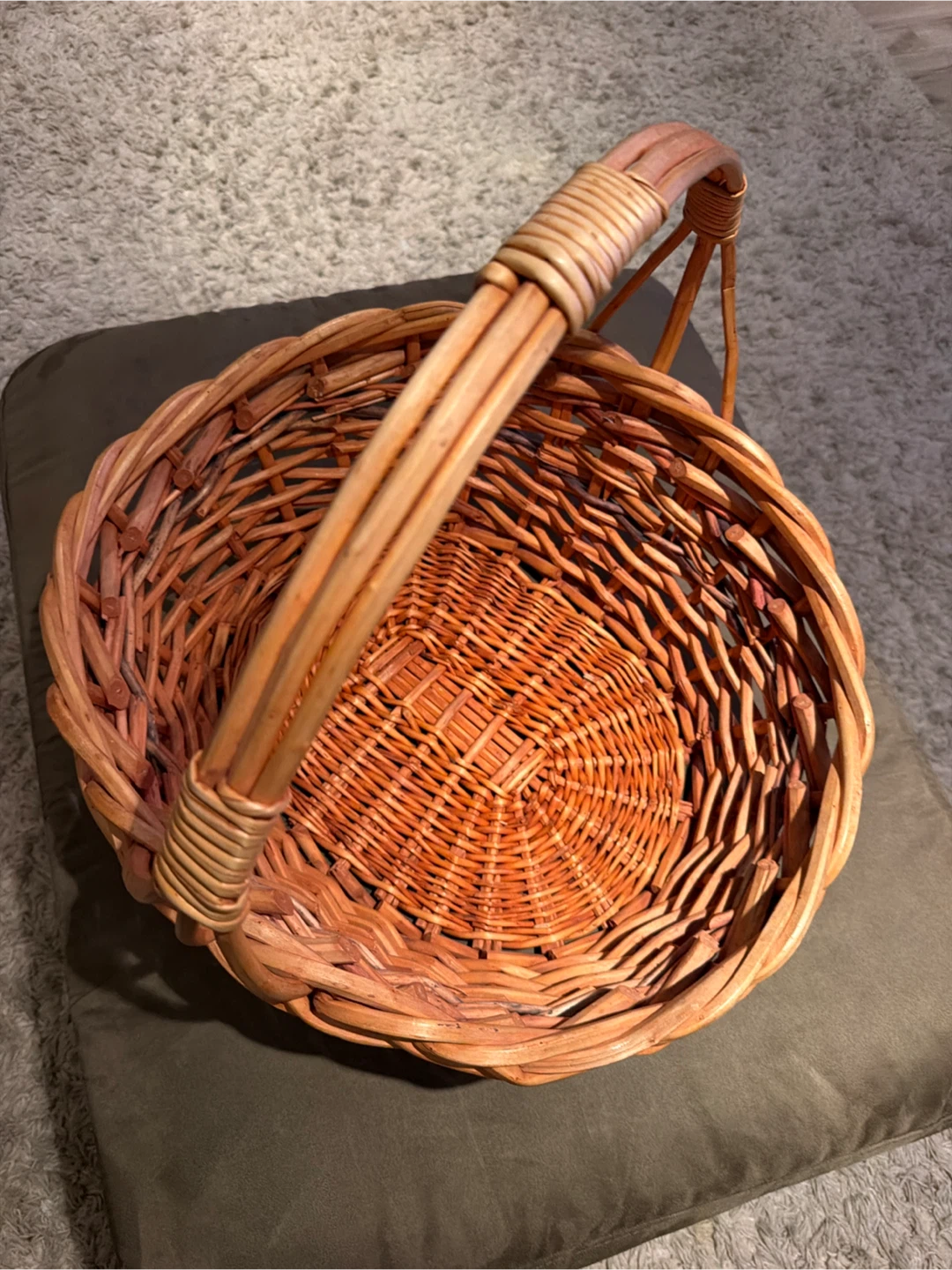 Large Woven Wicker Basket - photo 2