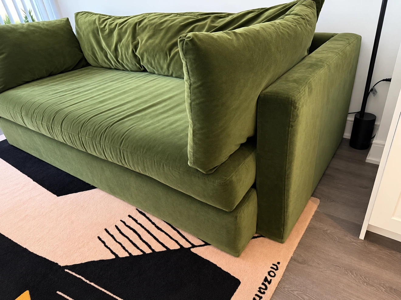 Socco Living - Monte Carlo Olive Green Velvet Sofa