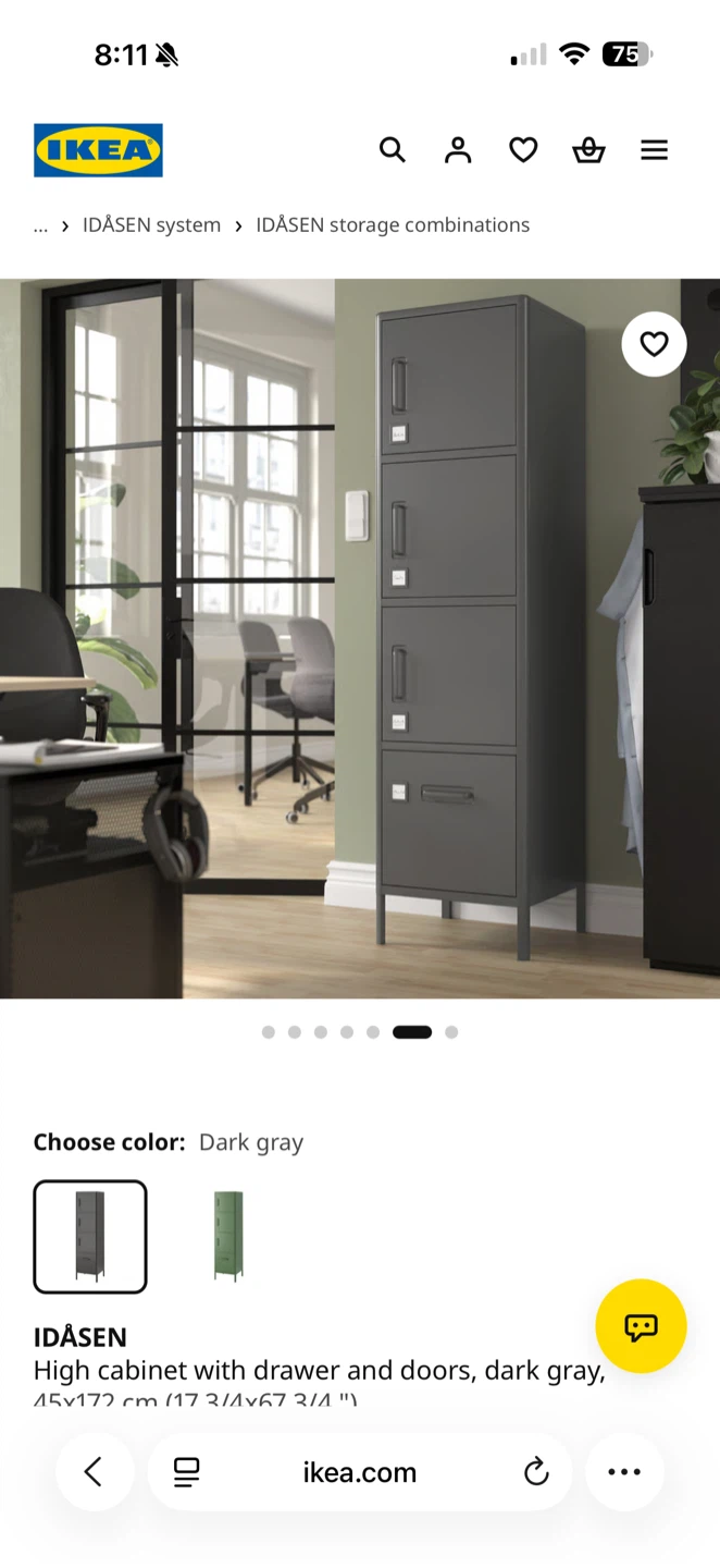 IKEA IDASEN High Cabinet in Dark Gray - photo 4
