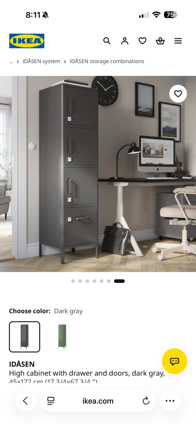 IKEA IDASEN High Cabinet in Dark Gray - photo 5
